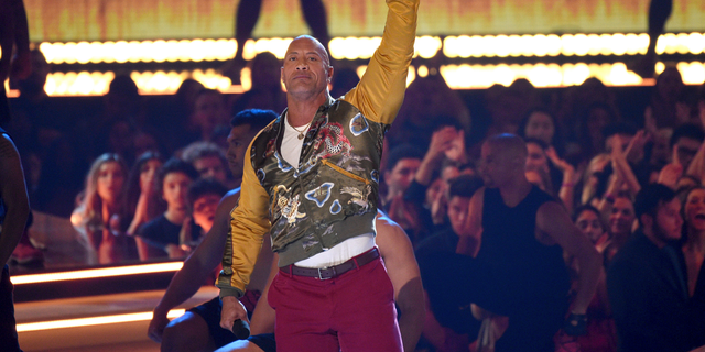 Dwayne Johnson, also known as The Rock, accepts the generation award at the MTV Movie and TV Awards on Saturday, June 15, 2019, at the Barker Hangar in Santa Monica, Calif.