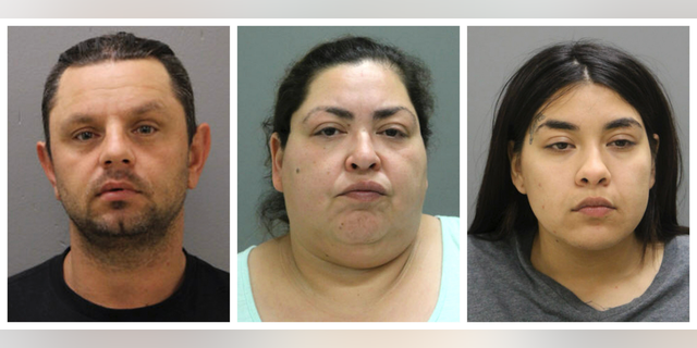 This combination of booking photos provided by the Chicago Police Department on Thursday, May 16, 2019 shows from left, Pioter Bobak, 40; Clarisa Figueroa, 46; and Desiree Figueroa, 24. Clarisa Figueroa and her 24-year-old daughter, Desiree Figueroa, have been charged with murder in Ochoa-Lopez's death. Clarisa Figueroa's boyfriend, Piotr Bobak, is charged with concealing a homicide.