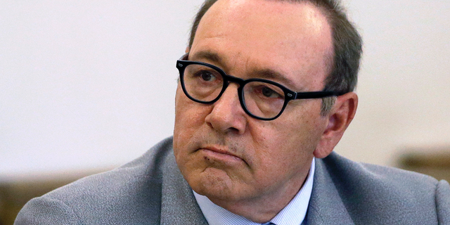 Kevin Spacey attending a pretrial hearing at district court in Nantucket, Mass., earlier this month. (AP Photo/Steven Senne, File)