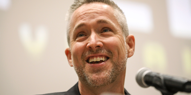 J. D. Greear, president of the Southern Baptist Convention, speaks during an Executive Committee plenary meeting at the Southern Baptist Convention on Monday, June 10, 2019, in Birmingham, Ala. ( Jon Shapley/Houston Chronicle via AP)