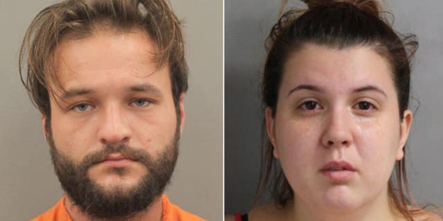 Jason Paul Robin, left, and Katharine Wyndham White, the parents of a Houston infant, have been charged in her death.