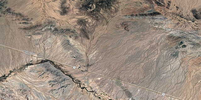 A topographic map of the Quitobaquito Springs area.