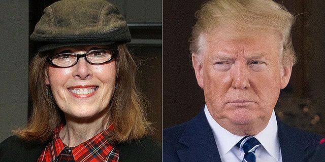 E. Jean Carroll, a longtime advice columnist, is accusing President Trump of sexually assaulting her in a New York City dressing room two decades ago. (Getty, Associated Press).