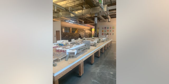 A model of Facebook's sprawling campus at the tech giant's headquarters in Menlo Park, Calif. (Brian Flood, Fox News)