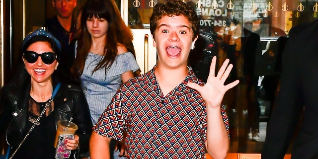 The actor Gaten Matarazzo is seen in New York on Friday. (Raymond Hall / GC Images)