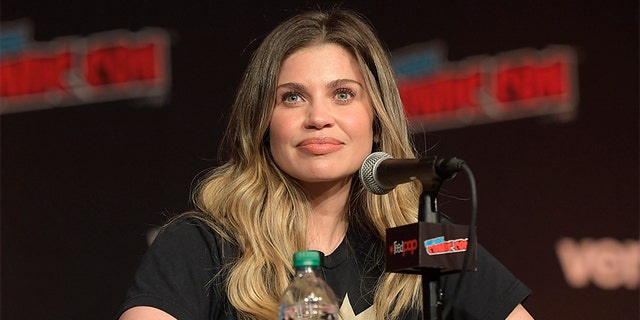 Danielle Fishel speaks onstage at the Boy Meets World 25th Anniversary Reunion Panel during the New York Comic Con 2018 at Javits Center on October 5, 2018 in New York City.