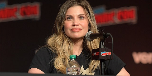 Danielle Fishel speaks onstage at the Boy Meets World 25th Anniversary Reunion Panel during the New York Comic Con 2018 at Javits Center on October 5, 2018 in New York City.