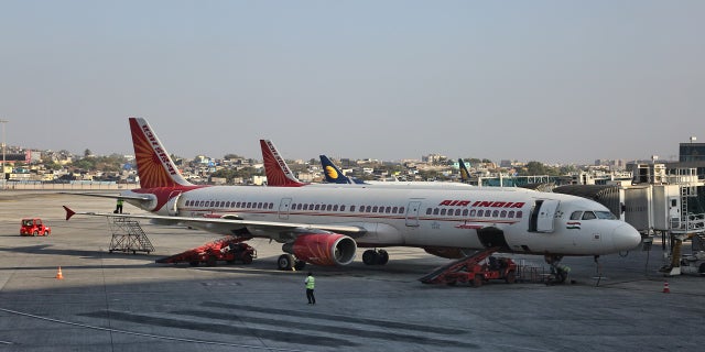 Air India airplanes at Chhatrapati Shivaji Maharaj International Airport in Mumbai, Maharashtra, India. (Photo by Creative Touch Imaging Ltd./NurPhoto via Getty Images)