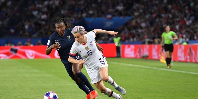 Megan Rapinoe (USA) in action during the quarter-final between FRANCE vs USA in the 2019 women's football World cup at Parc des Princes in Paris, on the 28 June 2019.(Photo by Julien Mattia/NurPhoto via Getty Images)
