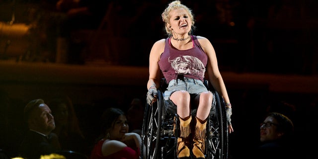 Stroker performed a song from "Oklahoma!" onstage at the Tony Awards on Sunday.