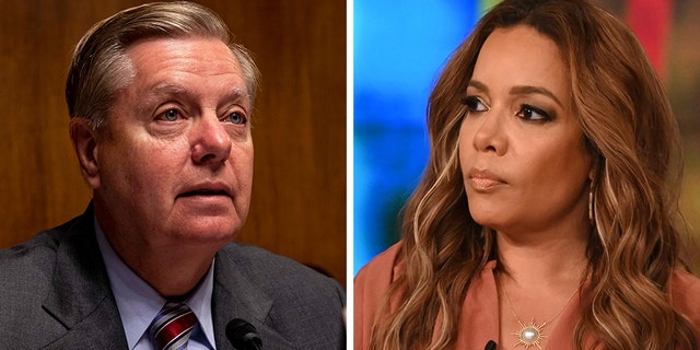(L) Sen. Lindsey Graham, R-S.C. and (R) Sunny Hostin
