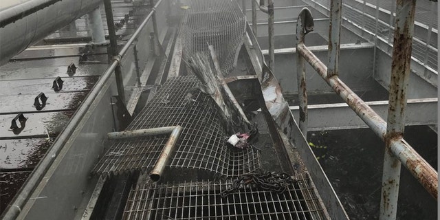 Image FDNY released from the roof of 787 Seventh Avenue in Midtown Manhattan, the scene of Monday’s helicopter crash.