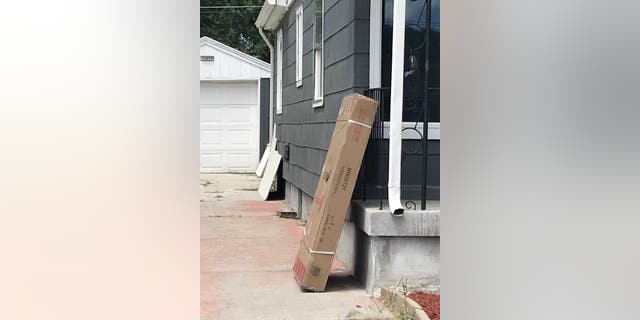A box delivered to the Utah home searched by police Thursday.