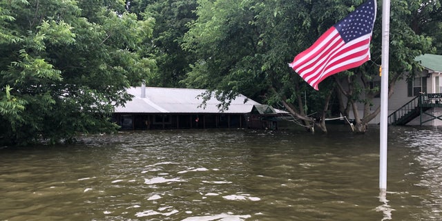 Houses in Pine Bluff, Arkansas were completely underwater.