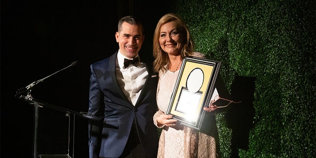 Jan Broberg and her mother received The "Hope" Award in Washington, DC from The National Center for Missing and Exploited Children.