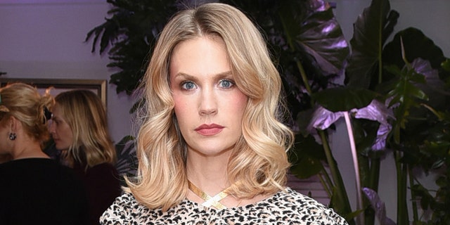 January Jones attends the BY FAR Party hosted by HAIM and Maya Rudolph at Chateau Marmont in 2018.