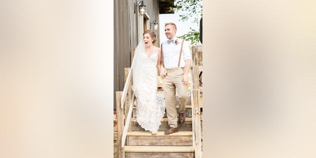 Jennifer Geary and groom Jake Smith had no idea that the youngsters would be making an appearance at their June 22 nuptials in Sparta.