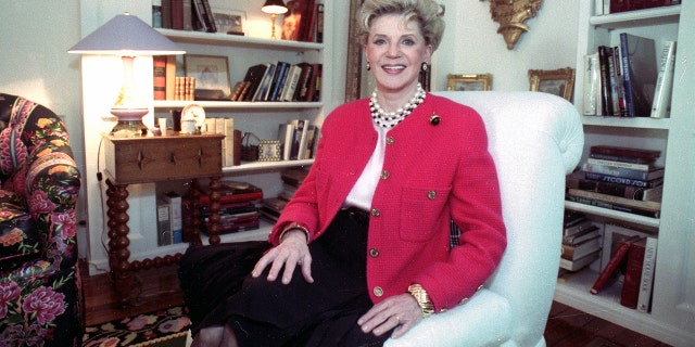 FILE - Judith Krantz in her Bel Air home. (Deidre Hamill/AP Photo, File)