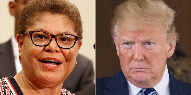 Congresswoman Karen Bass, D - Calif., slammed President Trump and his administration for the treatment of migrants, especially children, at the border