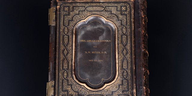 Mary Lincoln gifted the Bible to their neighbor who lived across the street, Rev. Noyes W. Miner, a Baptist minister whoÂ read the book of Job at the Republican president's funeral.