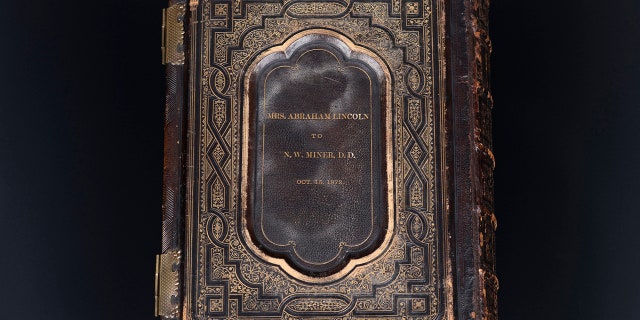 Mary Lincoln gifted the Bible to their neighbor who lived across the street, Rev. Noyes W. Miner, a Baptist minister whoÂ read the book of Job at the Republican president's funeral.