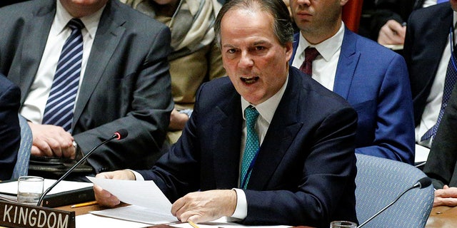 Mark Field, United Kingdom Minister of State for Asia and the Pacific at the Foreign and Commonwealth Office, speaks during the United Nations Security Council meeting on North Korea's nuclear program at U.N. headquarters in New York City, New York, U.S., December 15, 2017. (REUTERS/Brendan McDermid)
