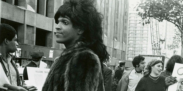 Marsha P. Johnson, transgender activist, distributing leaflets for gay students at NYU in 1970. (REUTERS / Diana Davies)