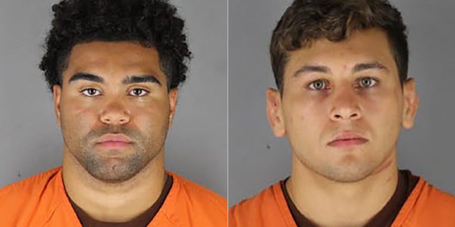 Gable Steveson, left, and Dylan Martinez were arrested on suspicion of criminal sexual behavior.