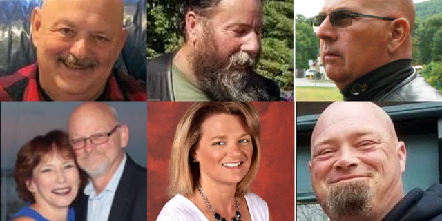The victims of Friday's crash. Top row, left to right: Michael Ferazzi, Albert Mazza, Daniel Pereira. Bottom row, left to right: Joanne and Edward Corr, Desma Oakes, Aaron Perry. (New Hampshire Office of the Attorney General)