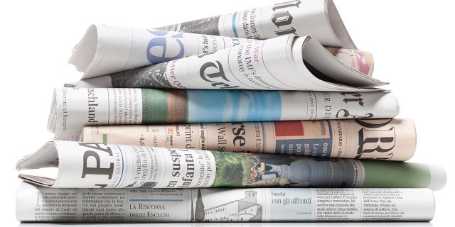 Stack of newspapers