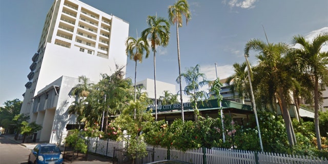 Palms Motel on Darwin’s Esplanade was said to be one of the crime scenes police responded to.