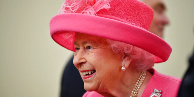 Britain's Queen Elizabeth during commemorations for the 75th Anniversary of the D-Day landings at Southsea Common, Portsmouth, on June 5, 2019. (Jeff J Mitchell/Pool Photo via AP)