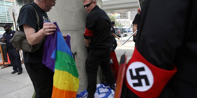 gay pride flag swastika
