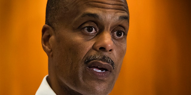 Philadelphia Police Commissioner Richard Ross speaks with members of the media during a news conference in Philadelphia on Wednesday.