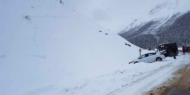 Snow on the mountain in Canada where Qian “Emily” Yang of Missouri lost her wedding ring.