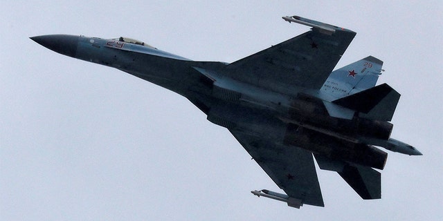 A Sukhoi Su-35 multi-role fighter jet performs during a demonstration flight at the MAKS 2017 air show in Zhukovsky, outside Moscow, Russia, July 21, 2017. 