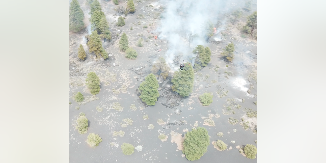 “The Maroon Fire posed some unique challenges that there were some big KV power lines running through there that we needed to be able to protect from the fire then also an unexploded ordnance area that we wanted to be able to put fire in but we didn’t want to put firefighters on the ground for obvious reasons,” Jager said.