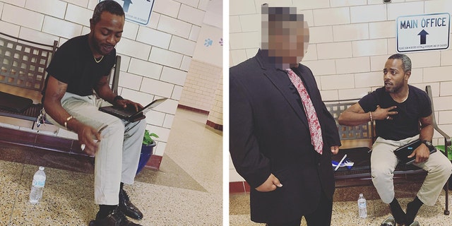 A Virginia substitute teacher offered the shoes off his own feet for a student.