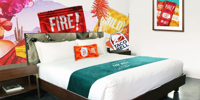 Every area of the hotel was designed to evoke the “Taco Bell brand and lifestyle.”