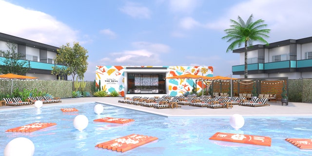 Taco Bell had originally announced plans for The Bell in May, promising Taco Bell-themed rooms and activities — as well as “Bell’hops and Baja Blasts, fire sauce and sauce packet floaties” — at the site of the temporary Palm Springs location.