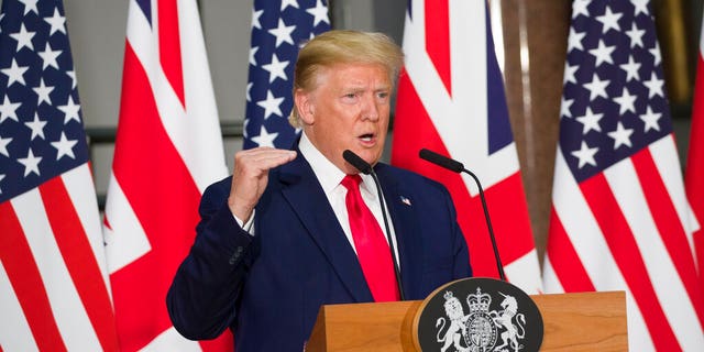 President Trump briefly wore a hat styled like the ones British Prime Minister Winston Churchill favored. The reactions online were quick and ruthless