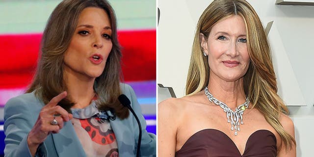 (L) Marianne Williamson and (R) Laure Dern
