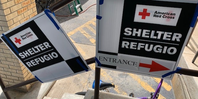 The American Red Cross has several shelters, many of which are filling fast.