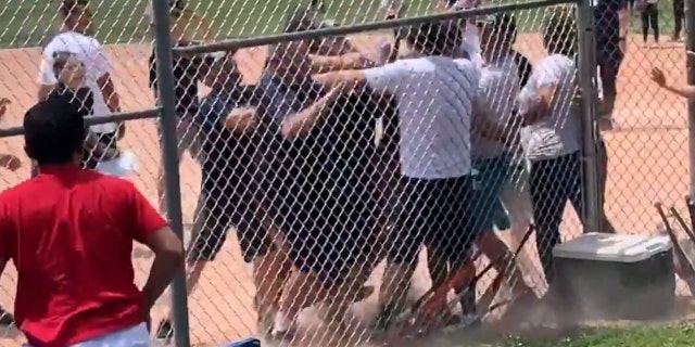 The brawl broke out on the baseball fields at Westgate Elementary School, located just outside Denver.