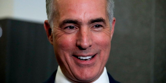 FILE - In this Oct. 26, 2018, file photo, Sen.Bob Casey, D-Pa., speaks to reporters in the studio of KDKA-TV in Pittsburgh. Casey has reversed his stance on the legislative filibuster since signing a 2017 letter in support of it. (AP Photo/Gene J. Puskar, File)