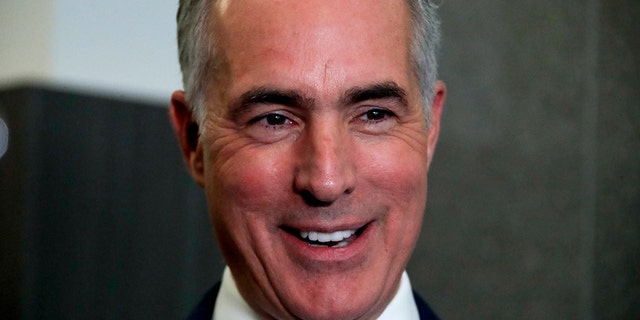 FILE - In this Oct. 26, 2018, file photo, Sen.Bob Casey, D-Pa., speaks to reporters in the studio of KDKA-TV in Pittsburgh. Casey has reversed his stance on the legislative filibuster since signing a 2017 letter in support of it. (AP Photo/Gene J. Puskar, File)