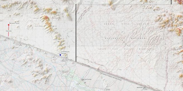 This map shows the area in Quitobaquito Springs where the remains of a 7-year-old Indian national were recovered. It is about 17 miles west of where she, and four other illegal immigrants, crossed into the U.S. with the help of human smugglers.