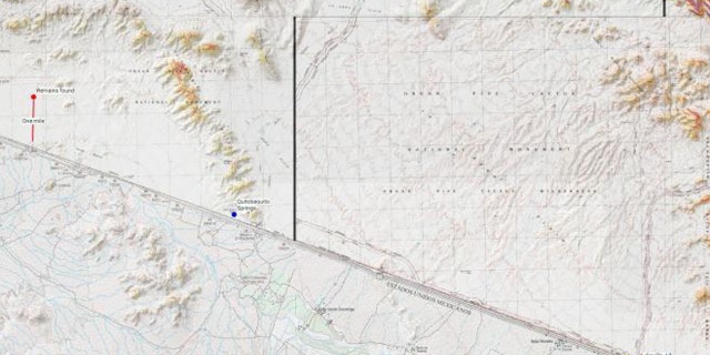 This map shows the region of Quitobaquito Springs where the remains of a 7-year-old Indian national were found. She is about 17 miles west of her arrival with four other illegal immigrants to the United States with the help of smugglers. 