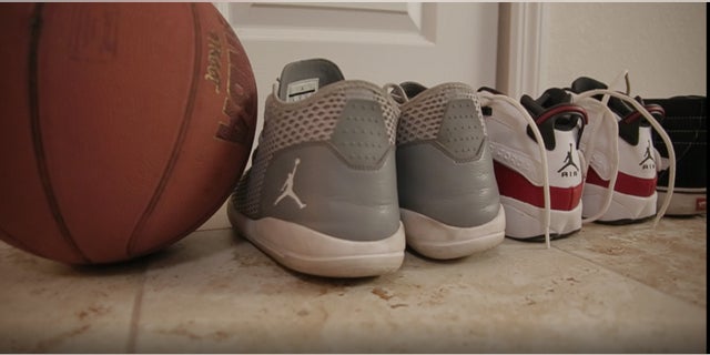 Shoes of the boys who are staying at the Florida-based home.