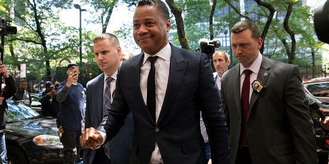 The actor Cuba Gooding Jr. arrives at the Special Victims Division of the New York Police Department on Thursday, June 13, 2019, to face allegations that he has fumbled a woman at a night-time spot in the city. city. (AP Photo / Mark Lennihan)